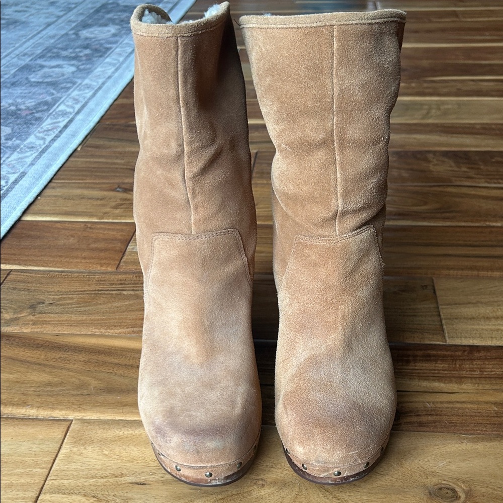 UGG Women's Brown Shearling Clogs - image 2